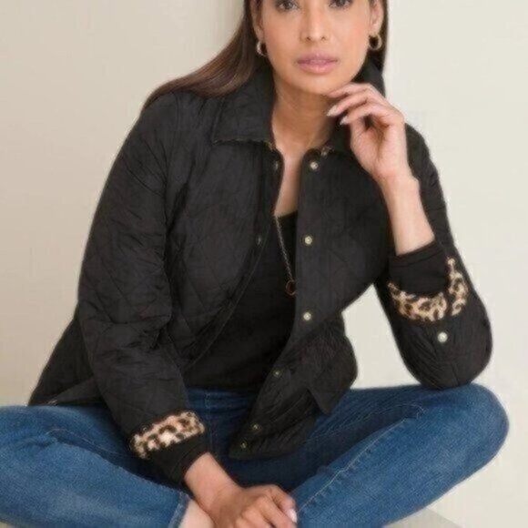 NWOT Chico's Modern Quilted Jacket - Pink - Picture 3 of 6